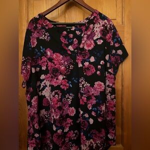 Torrid Purple Floral Blouse Size 3